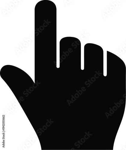 A black hand symbol with the middle finger raised