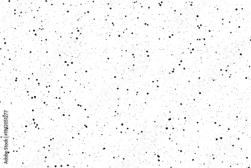 A white canvas is covered with countless small black irregular dots creating a speckled look