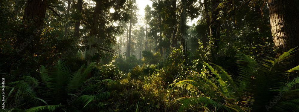 Obraz premium The net sustainability benefits include zero carbon negative forest nature, biodiversity diversity, and generational AI.