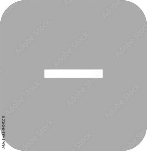 A gray square with a white line in the middle