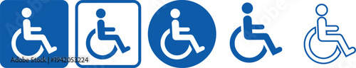International symbol of access logos and icons for disabled people