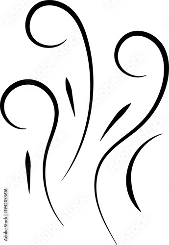 Hand drawn aroma vapor icons Smell line icon