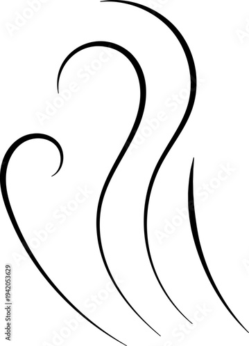 Hand drawn aroma vapor icons Smell line icon