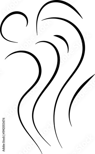 Hand drawn aroma vapor icons Smell line icon