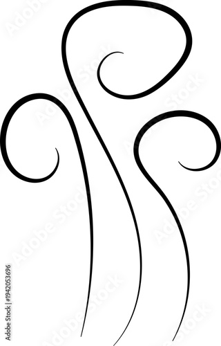 Hand drawn aroma vapor icons Smell line icon