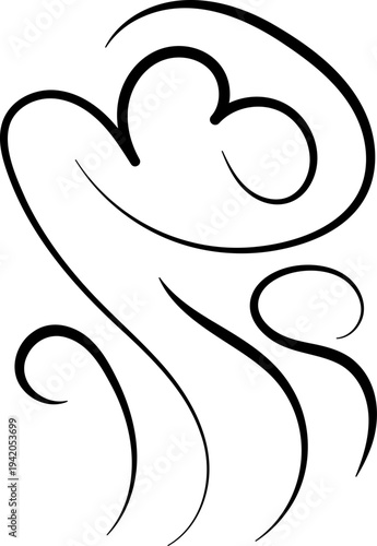 Hand drawn aroma vapor icons Smell line icon