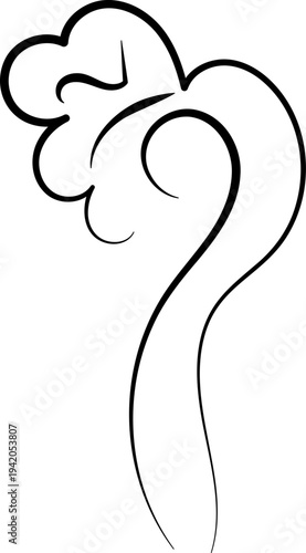 Hand drawn aroma vapor icons Smell line icon