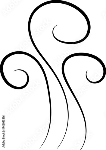 Hand drawn aroma vapor icons Smell line icon