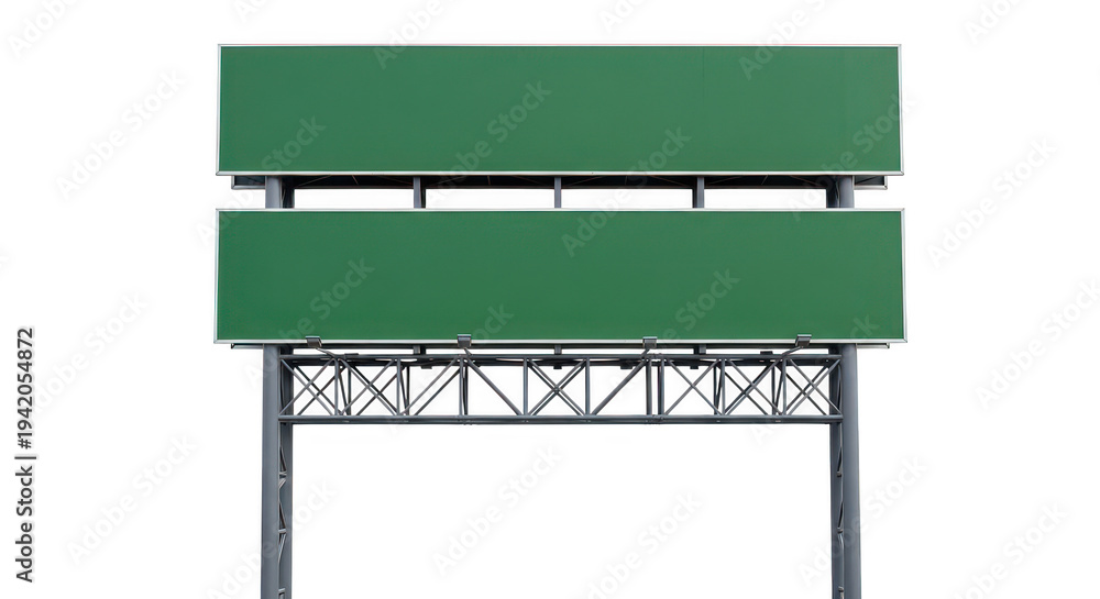 Obraz premium Green metal bus stop shelter with a sloped roof and decorative fencing