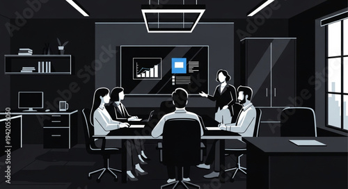 business meeting in conference room