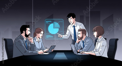 business people working together