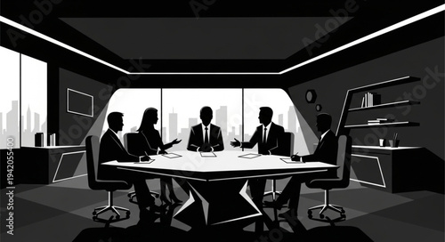 business meeting in conference room