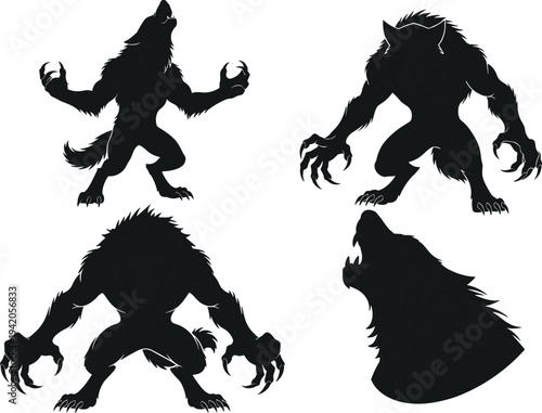 Black and white vector illustration of powerful Greek god Poseidon with a trident standing amidst ocean waves for ancient mythology and nautical designs