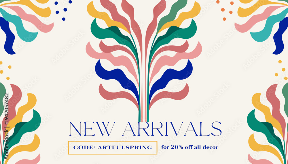 Fototapeta premium Trendy Abstract Square Art Templates with Floral and Geometric Elements for Social Media Posts.eps