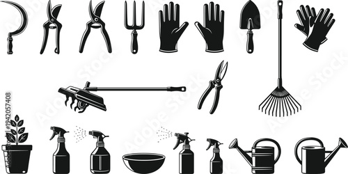 Mountain Range Silhouettes Collection with Pine Tree Forests and Sun Peaks Set of Diverse Wilderness Landscapes for Outdoor Adventure Travel Graphic Design Projects