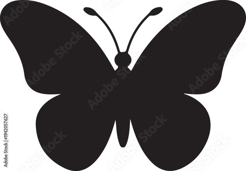 Simple butterfly icon silhouette nature vector design