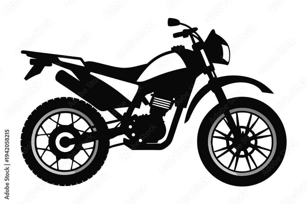 Obraz premium adv bike silhouette line art vector illustration with a white background