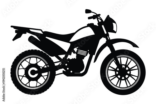 adv bike silhouette line art vector illustration with a white background