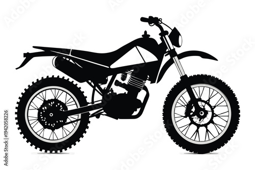 adv bike silhouette line art vector illustration with a white background