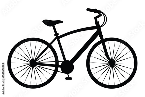 adv bike silhouette line art vector illustration with a white background