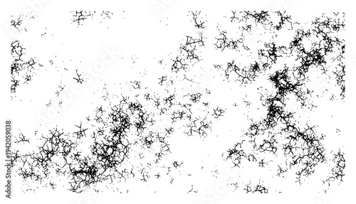 Abstract grunge texture with fine organic vein patterns and artistic ink splatters