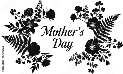 Mother's day floral wreath design