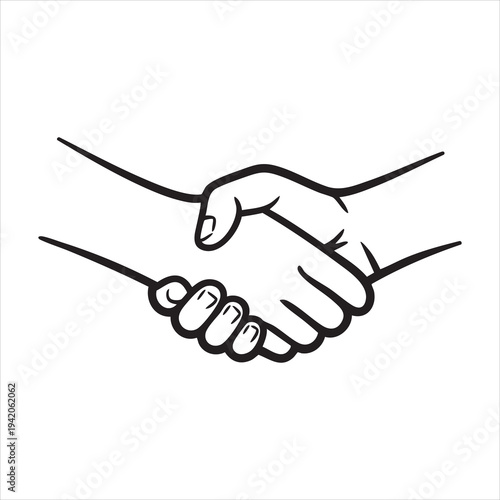 Handshake agreement and partnership symbol for successful deal and trust