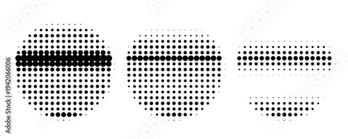 Halftone circle dot pattern, round stipple y2k gradient