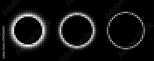 Halftone circle dot pattern, round stipple y2k gradient