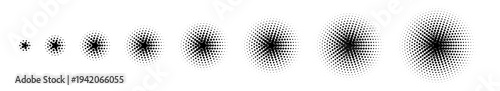 Halftone circle dot pattern, round stipple y2k gradient
