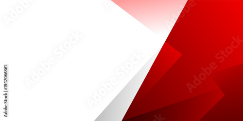 Abstract Red arrow geometric shape modern background with white space for text and message. template design	
