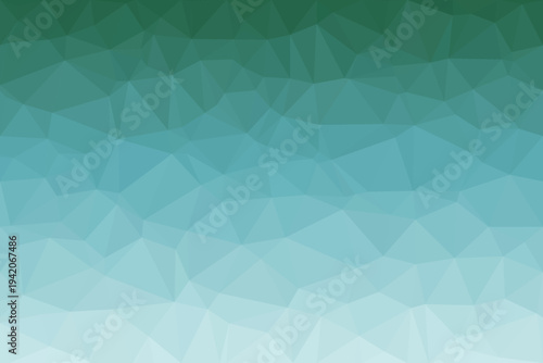 A striking geometric arrangement showcases a cooling color spectrum from deep teal to light sky blue