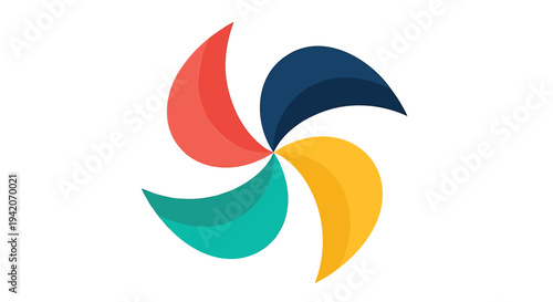 Vector colorful pinwheel icon