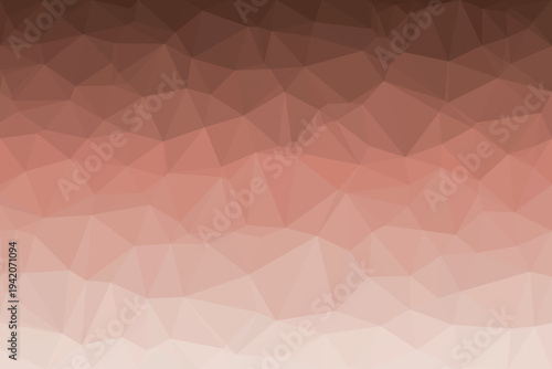 An earthy terracotta and peach gradient creates a rustic low poly geometric patterned background