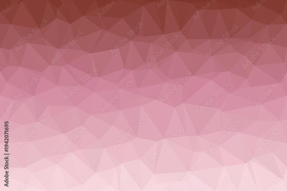 Fototapeta premium An intricate triangular pattern showcasing a beautiful gradient from deep reddish brown to a soft pink hue