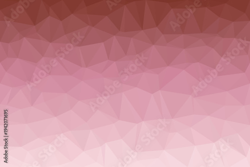 An intricate triangular pattern showcasing a beautiful gradient from deep reddish brown to a soft pink hue