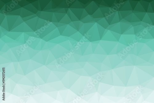 Cool teal gradient polygonal pattern creates a refreshing geometric background with textured low poly triangles