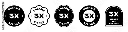 Durable and Strong sticker with icon. Three more times stronger label.