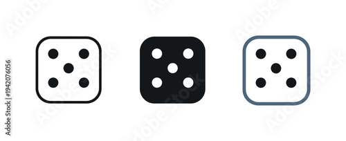 Lighthearted outcome represented by a six-sided gaming die showing simple pips on one face, identical shape displayed in a neat