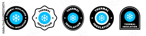 Thermal Insulation signs with icon for labeling and information.
