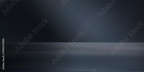 Empty dark abstract cement wall and studio room with smoke float up interior texture for display products wall background.