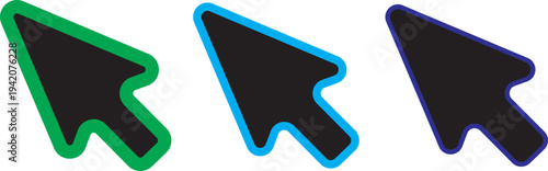 Mouse pointer icons vector Collection Clipart Pack. icon. Editable stroke line and glyph icons.