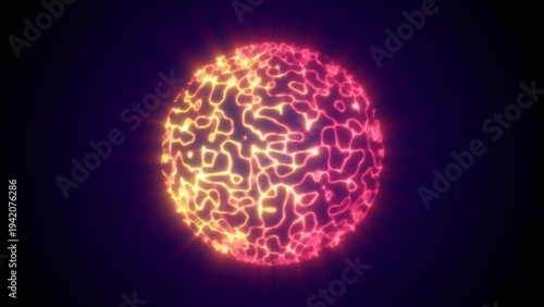 Wallpaper Mural Yellow and pink radiant plasma sphere emitting bright cosmic energy Torontodigital.ca