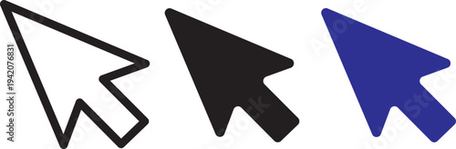 Mouse pointer icons vector Collection Clipart Pack. icon. Editable stroke line and glyph icons.