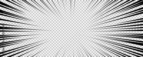 Black comic book transparent background