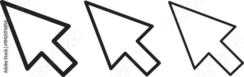 Mouse pointer icons vector Collection Clipart Pack. icon. Editable stroke line and glyph icons.