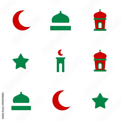 Vintage vector set of Christmas icons and food symbols featuring a restaurant menu design with old lamp signs and decorative logo buttons for holiday objects