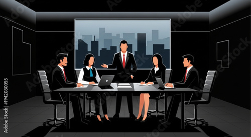 group of business people meeting