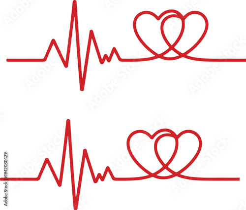 Pulse heart rate vector icon in flat style. Heart rate, pulse beat frequency icon, health chart, waveform vector. Cardiogram icon vector .
