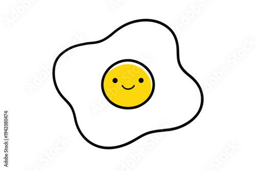 fried egg vector illustration